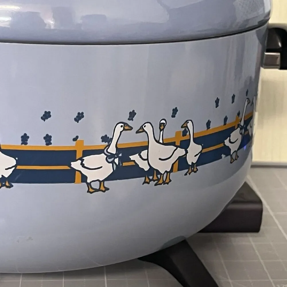 NICE Vintage Goose Geese Electric Cooker Buffet Frying Pan Meyer Granny Country